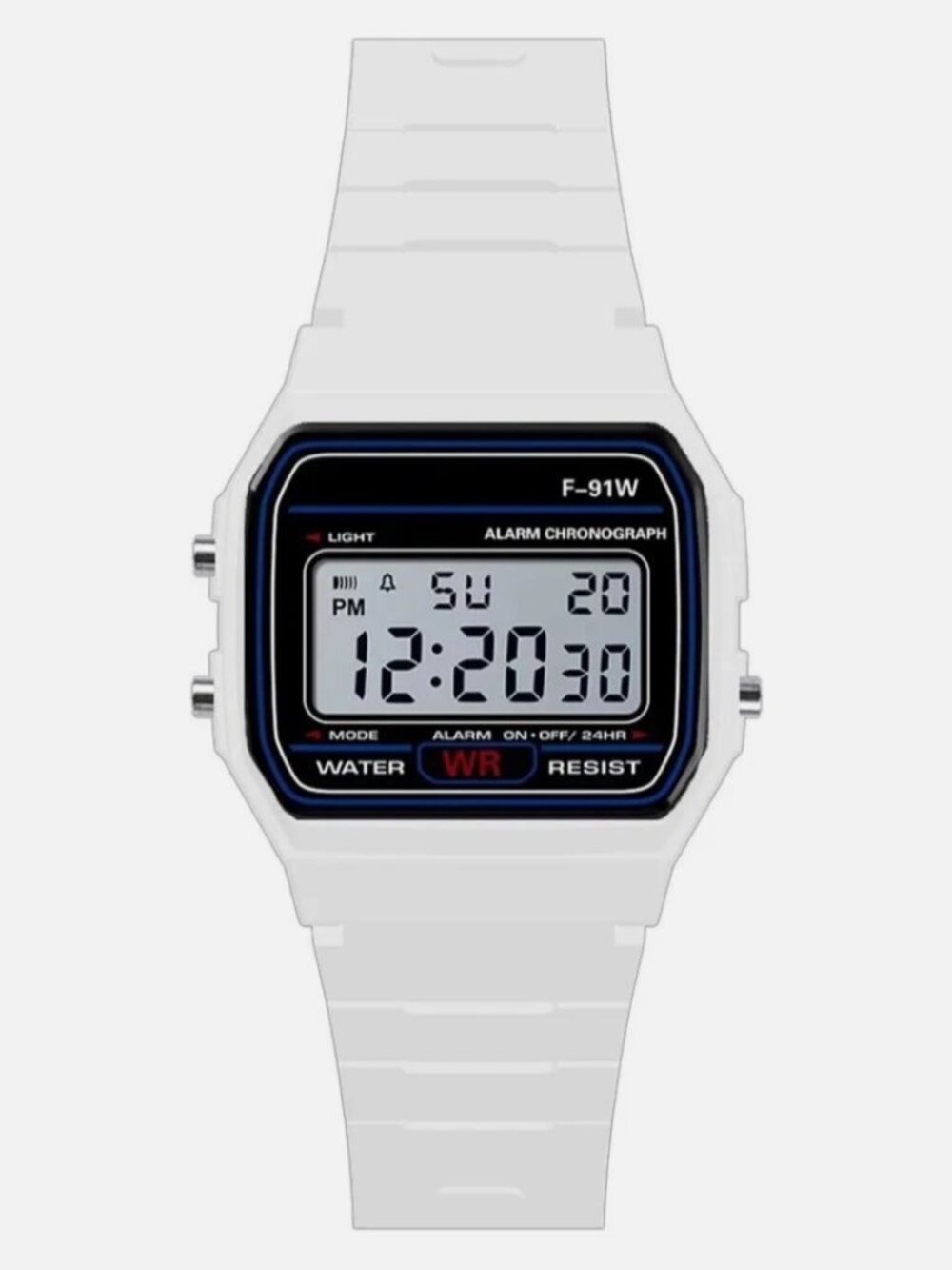⌚ F-91W Classic Digital Sports Watch | Small Wrist Friendly {White)